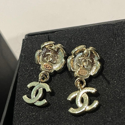 CC 26C Pink Camellia Diamond Earrings