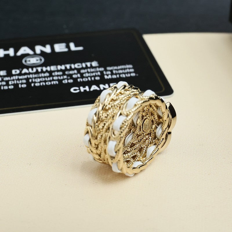 CC 24C Color Leather Diamond Ring