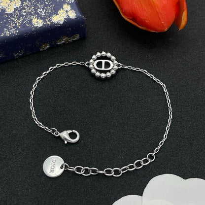 CD Petit Pearl Chain Bracelet