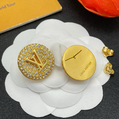 Louis Diamond Round Earrings