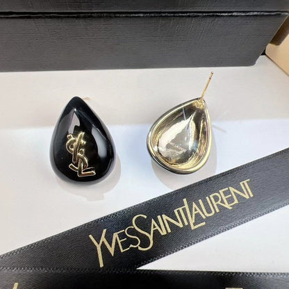 Saint Black Water Drop Earrings