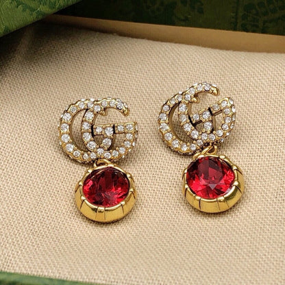 GG Red Crystal Earrings
