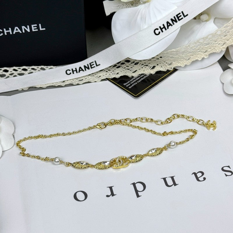 CC 26C Crystal Gold Necklace