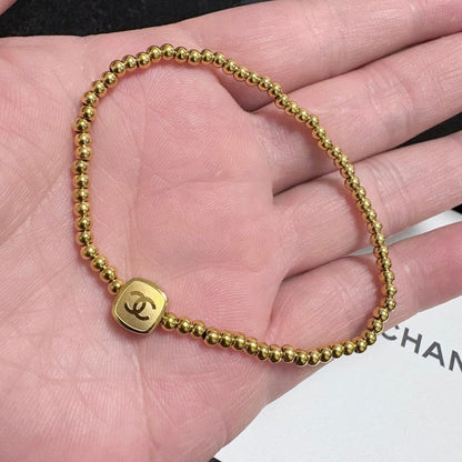 CC Gold Bead Bracelet