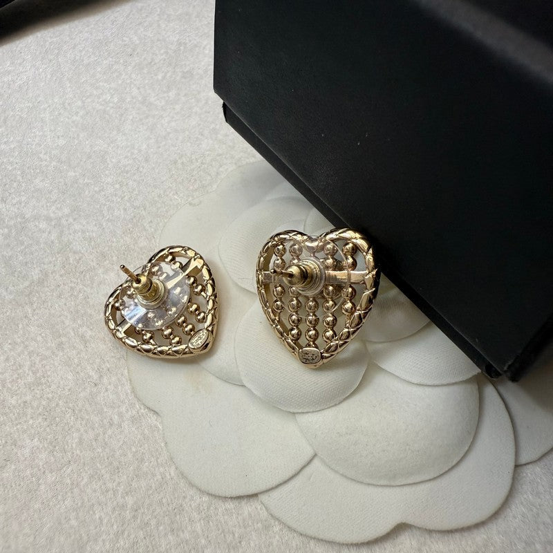 CC Pearl Heart Earrings