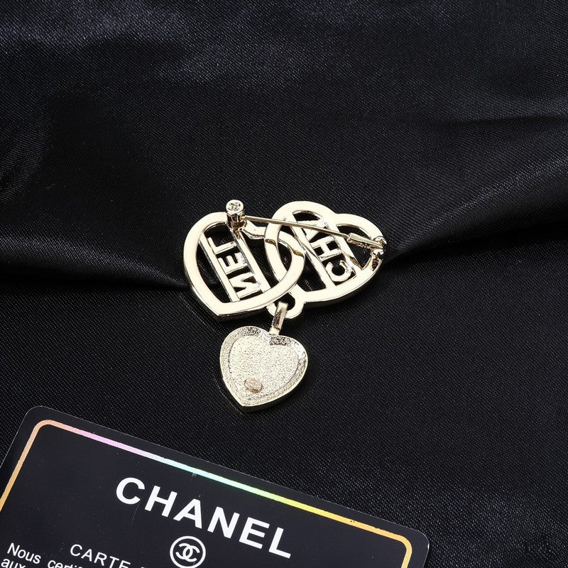 CC Triple Heart Gold Brooch