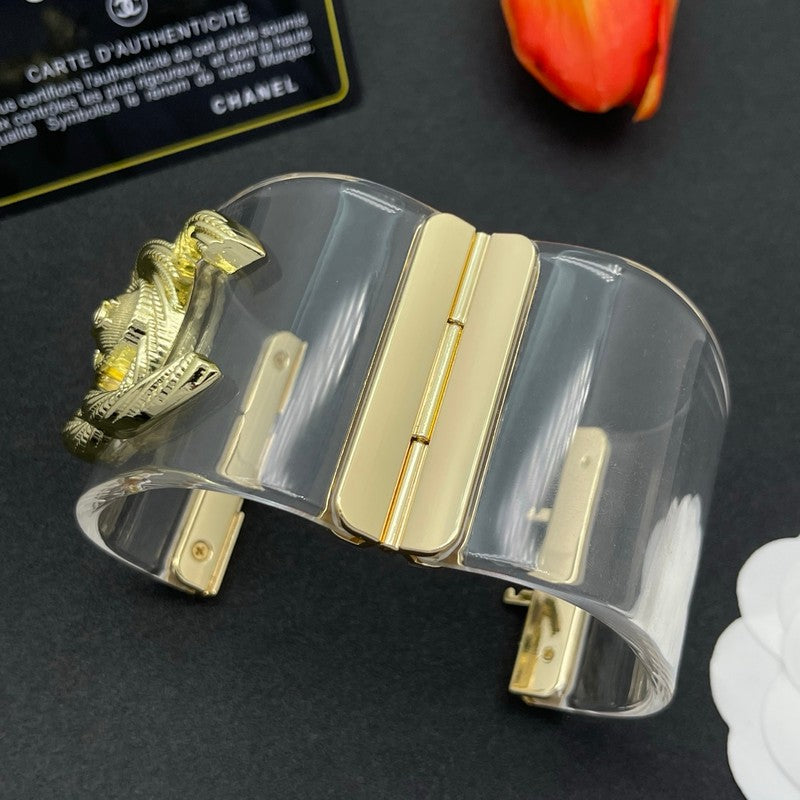 CC Gold Transparent Resin Bracelet