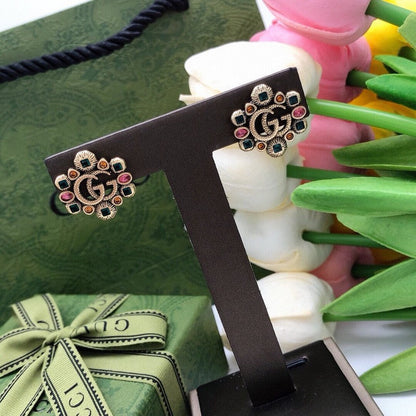 GG Color Crystal Earrings
