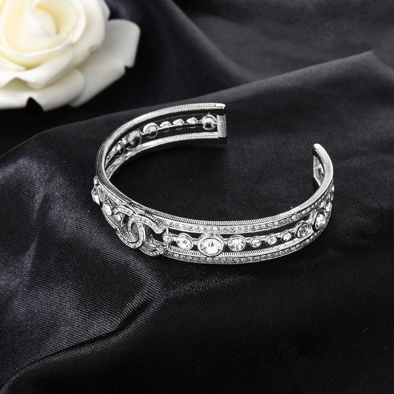 CC White Gold Diamond Bracelet