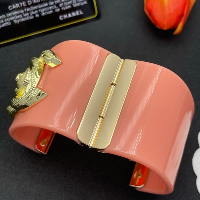 CC Gold Pink Resin Bracelet