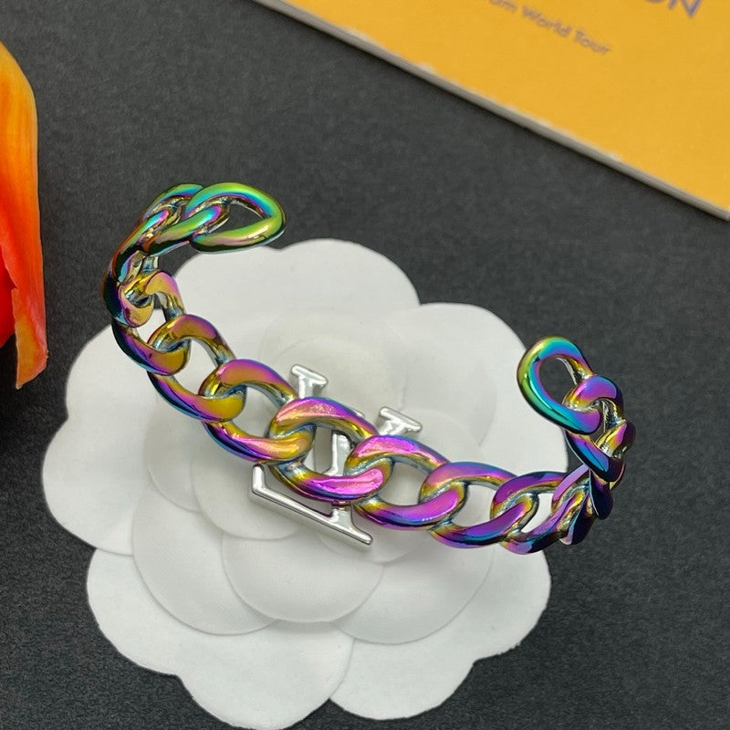 Louis Monogram Purple Cuff Bracelet