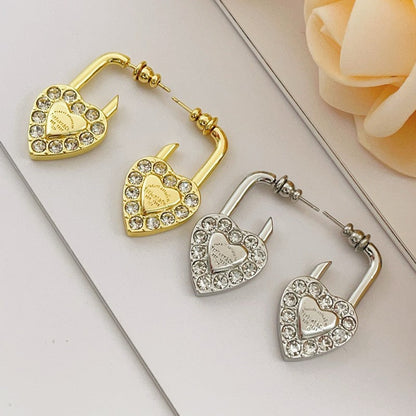 Tiff Diamond Heart Earrings