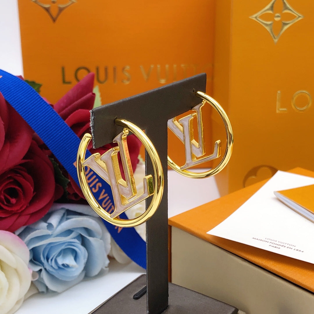 Louis Louise Hoop Pearls Earrings