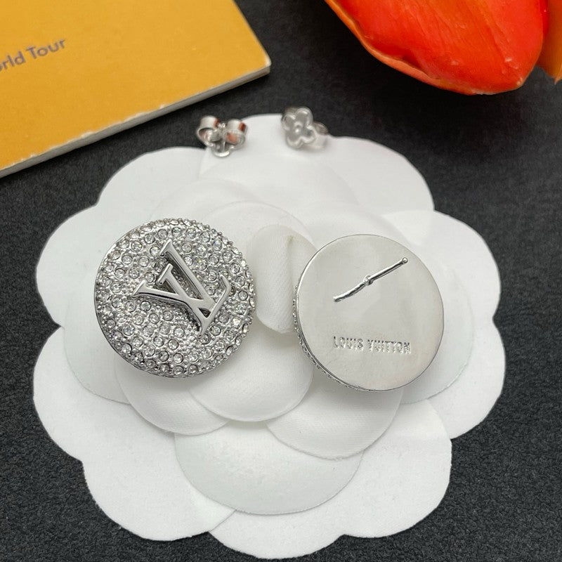 Louis Diamond Round Earrings