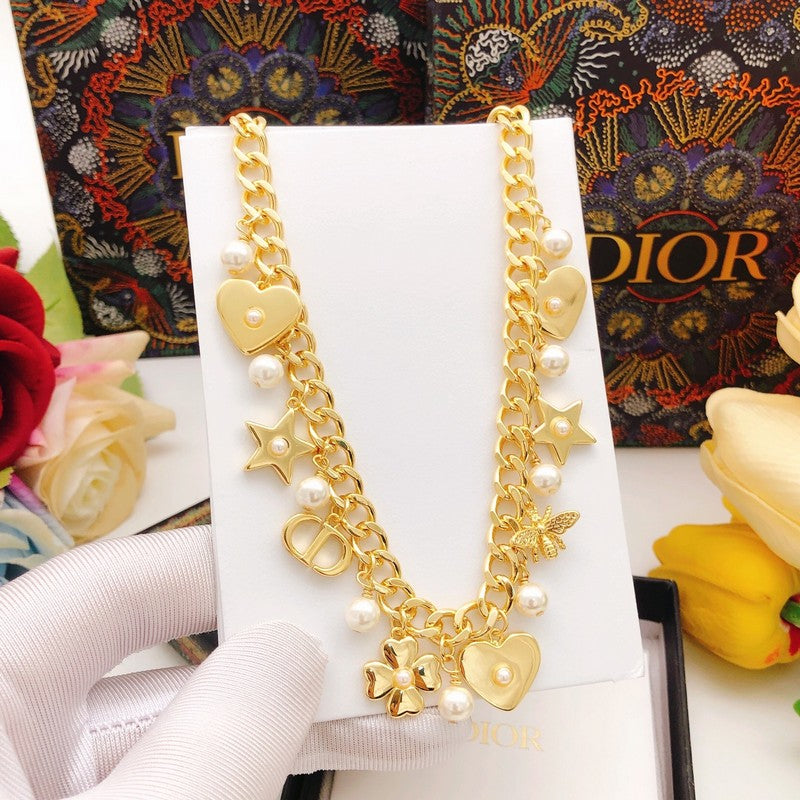 CD Star Pearl Gold Necklace