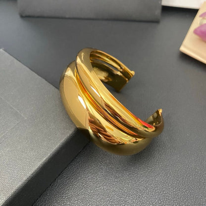 Saint Wide Gold Bracelet