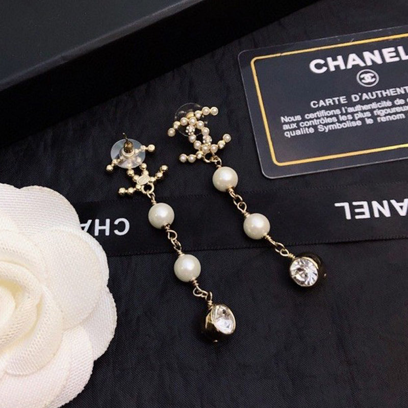 CC Crystal Long Earrings
