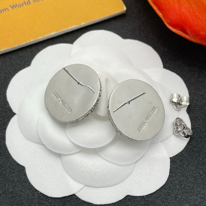 Louis Diamond Round Earrings