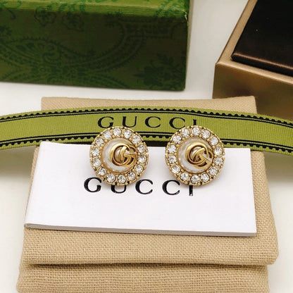 GG Pink & White Diamond Earrings