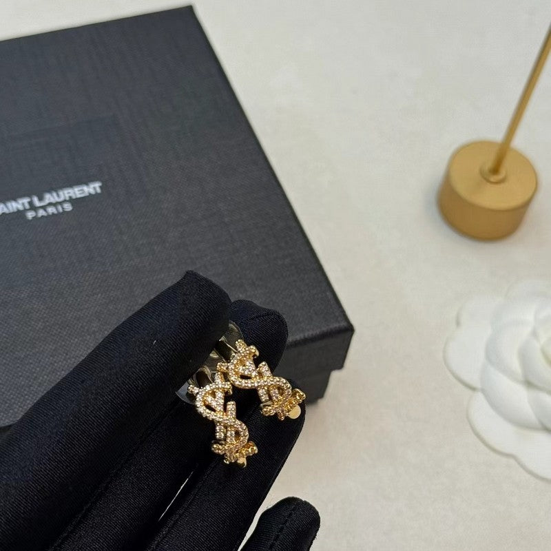 Saint Gold Diamond Circle Earrings