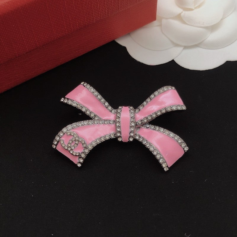 CC Pink Bow Brooch
