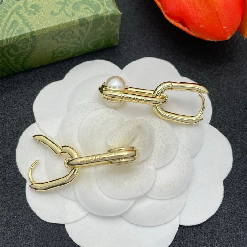 GG Pearl Link Earrings
