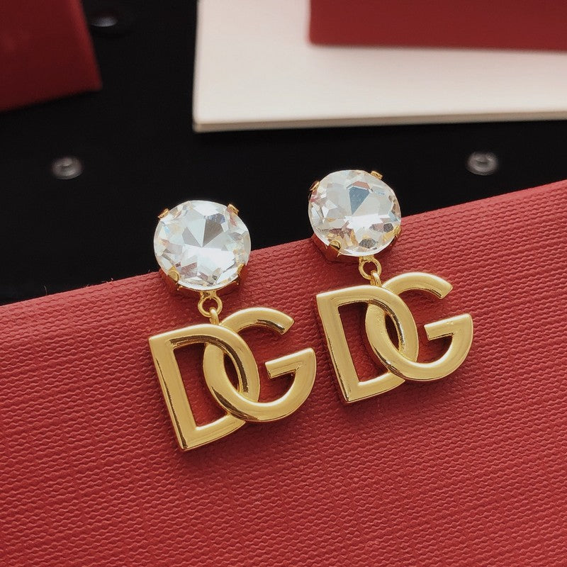 DG Crystal Gold Earrings
