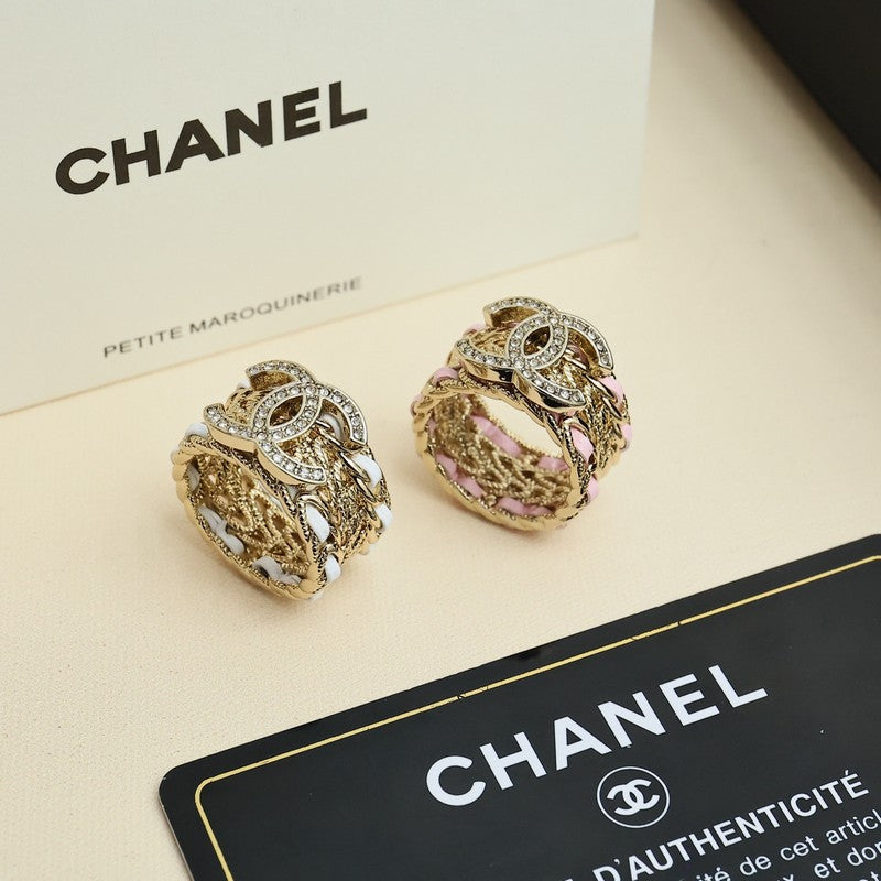 CC 24C Color Leather Diamond Ring