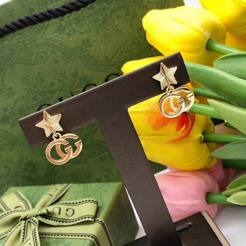 GG Star Gold Earrings
