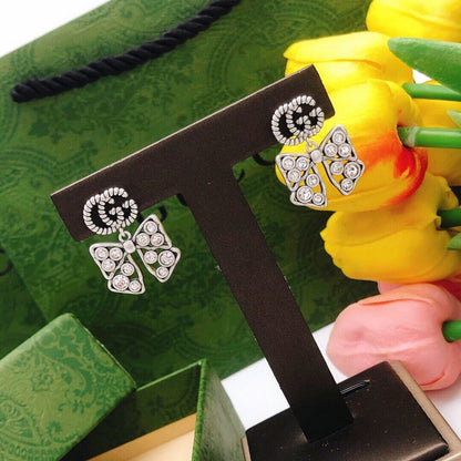 GG Diamond Butterfly Earrings