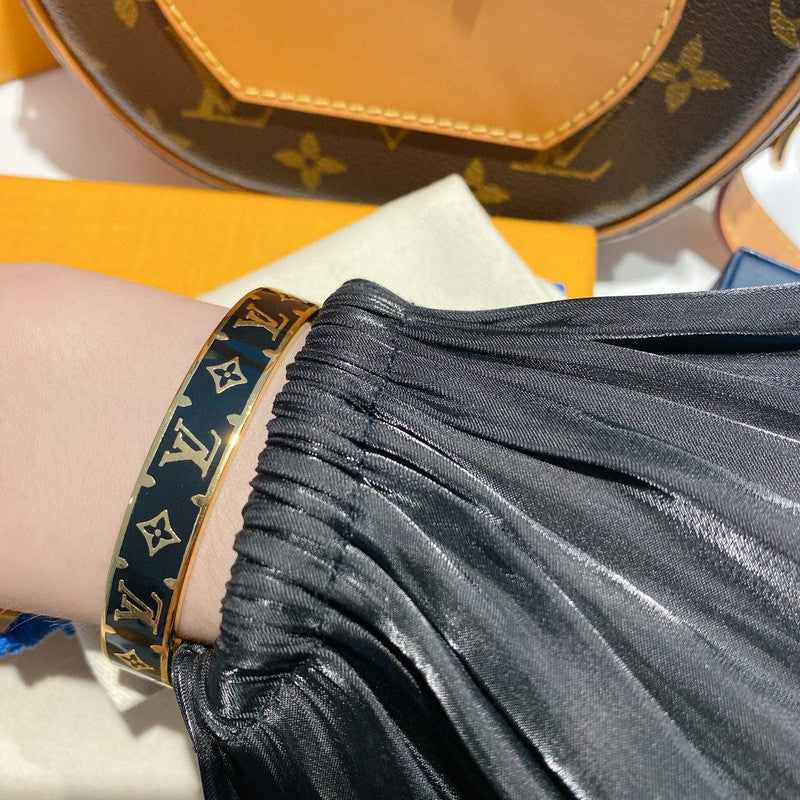 Louis Color Monogram Gold Bracelet