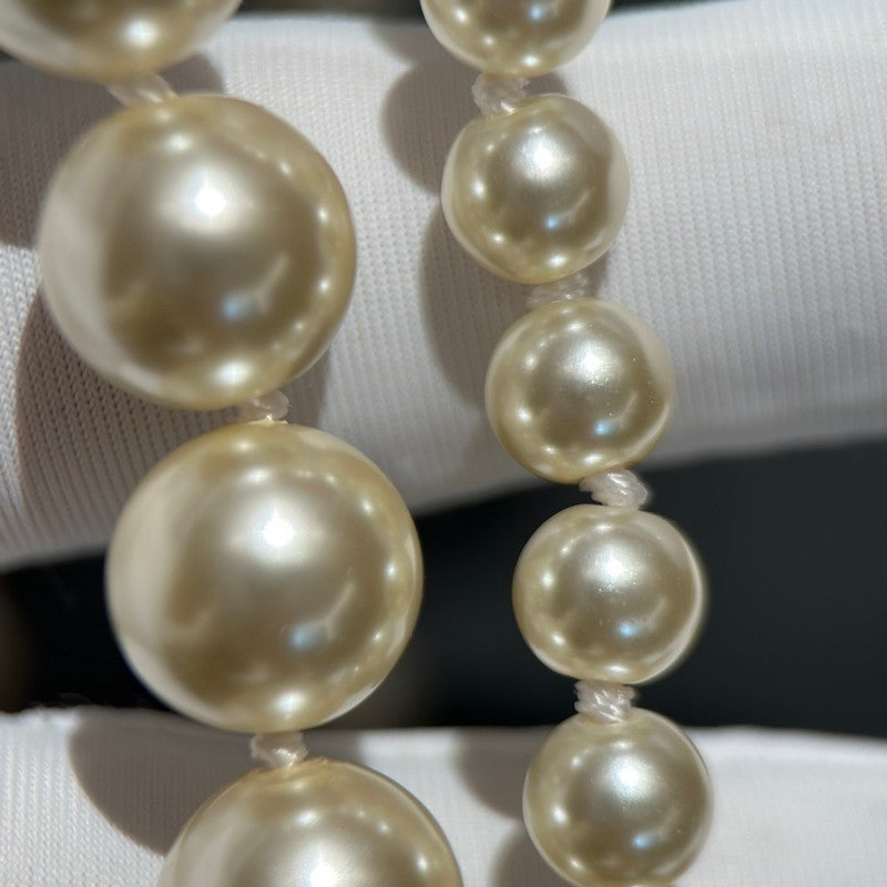 CC 100th Anniversary Fuax Pearl Long Necklace