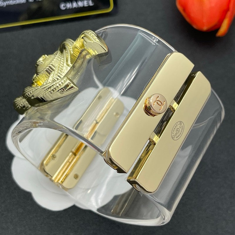 CC Gold Transparent Resin Bracelet