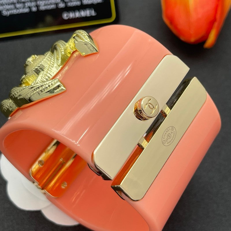 CC Gold Pink Resin Bracelet