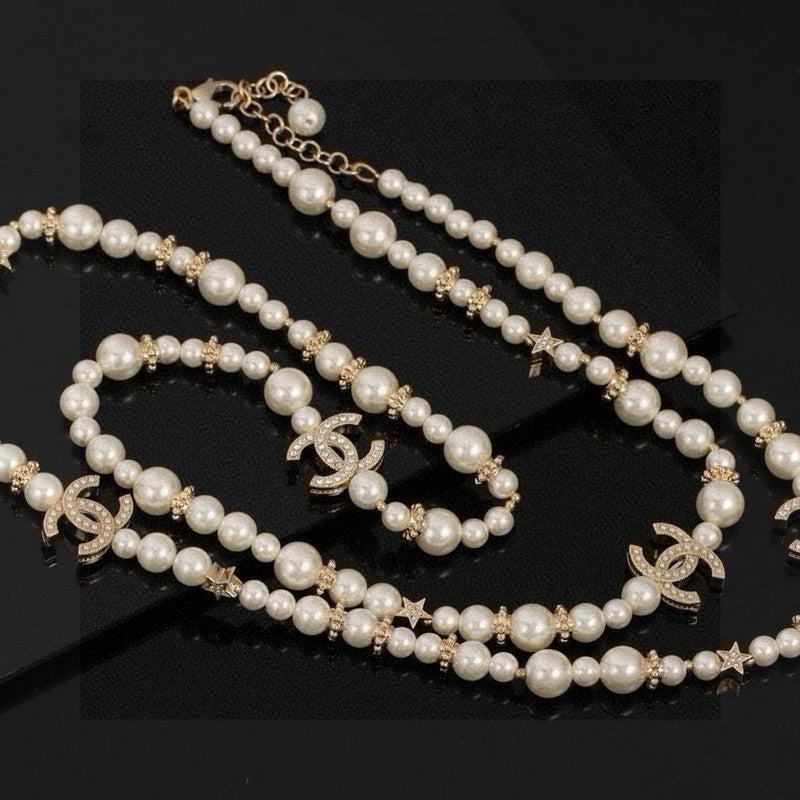 CC 26C Long Pearl Necklace