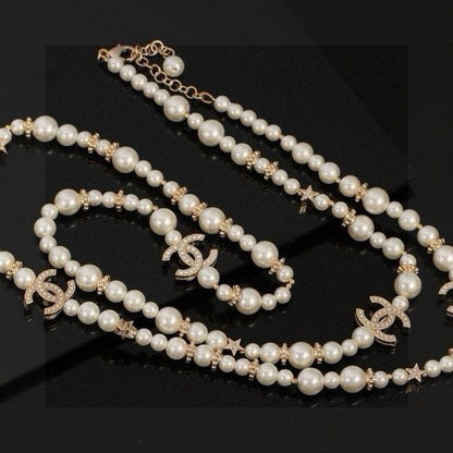 CC 26C Long Pearl Necklace