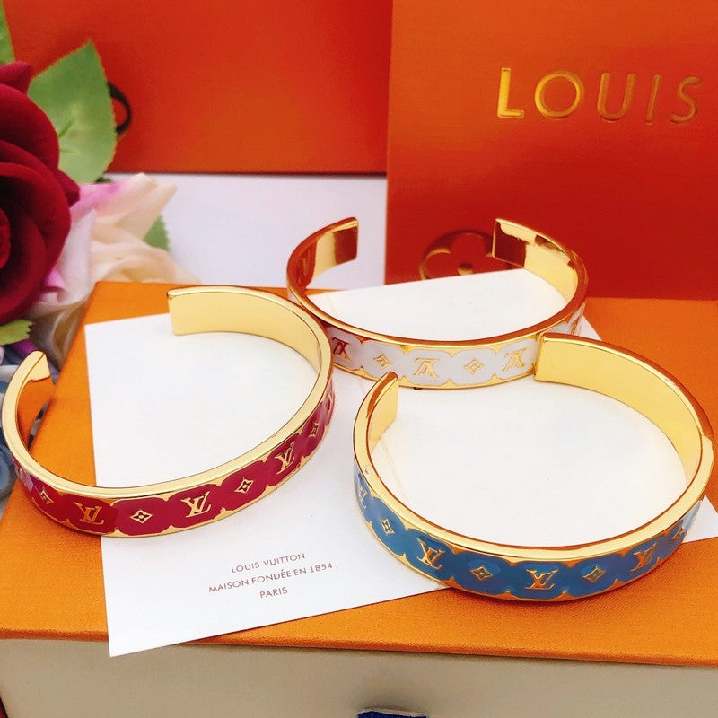 Louis Color Monogram Gold Bracelet
