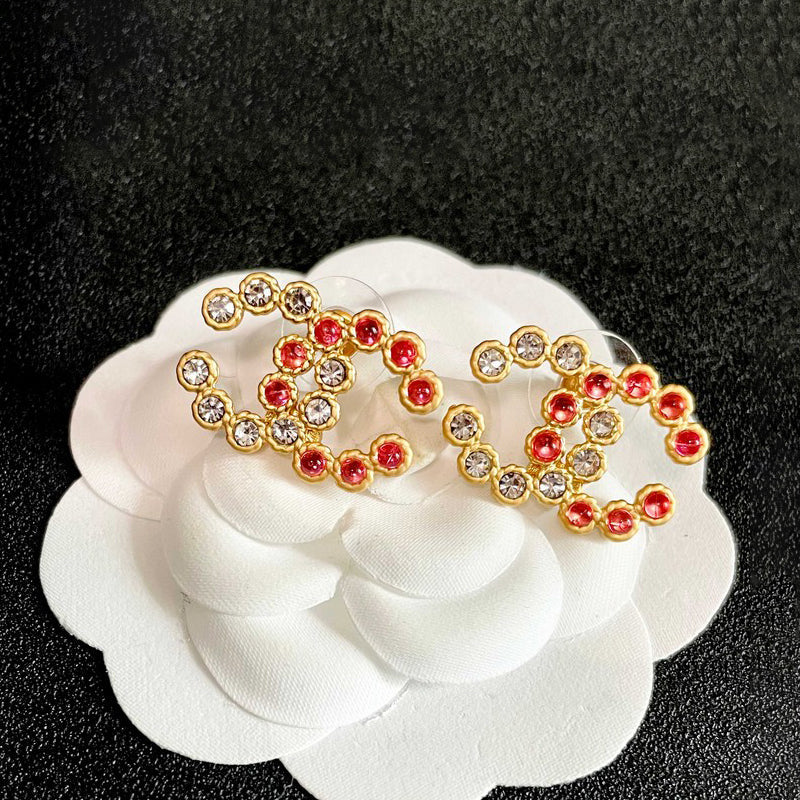 CC Red Crystal Earrings