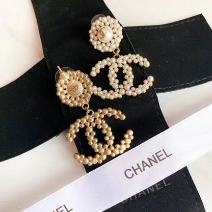 CC Pearl Drop Earrings