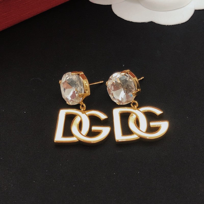 DG Crystal Gold Earrings