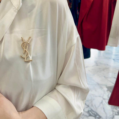 Saint Stripe Gold Brooch