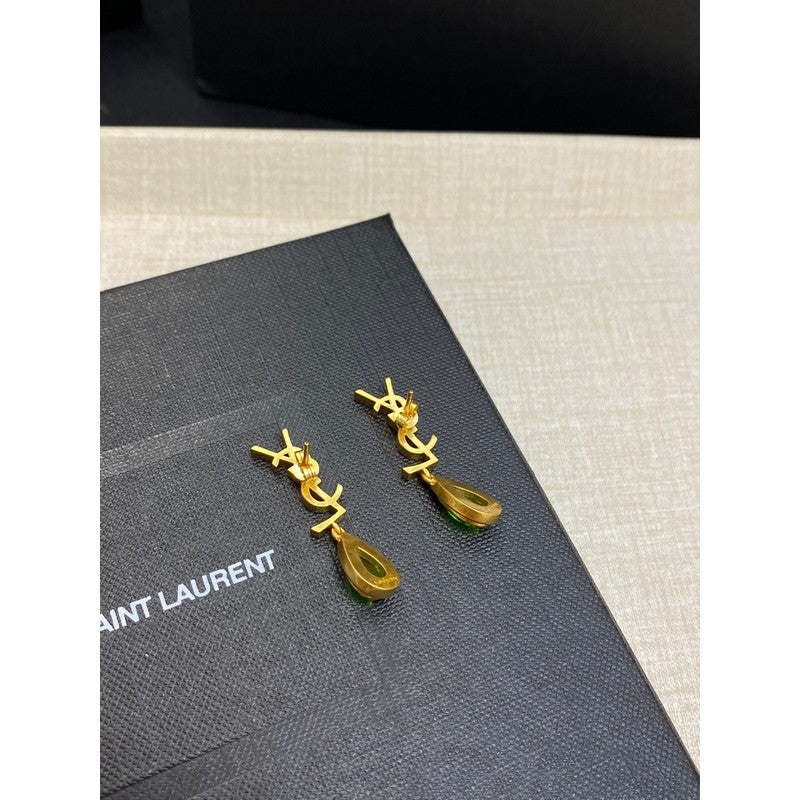 Saint Emerald Gold Earrings