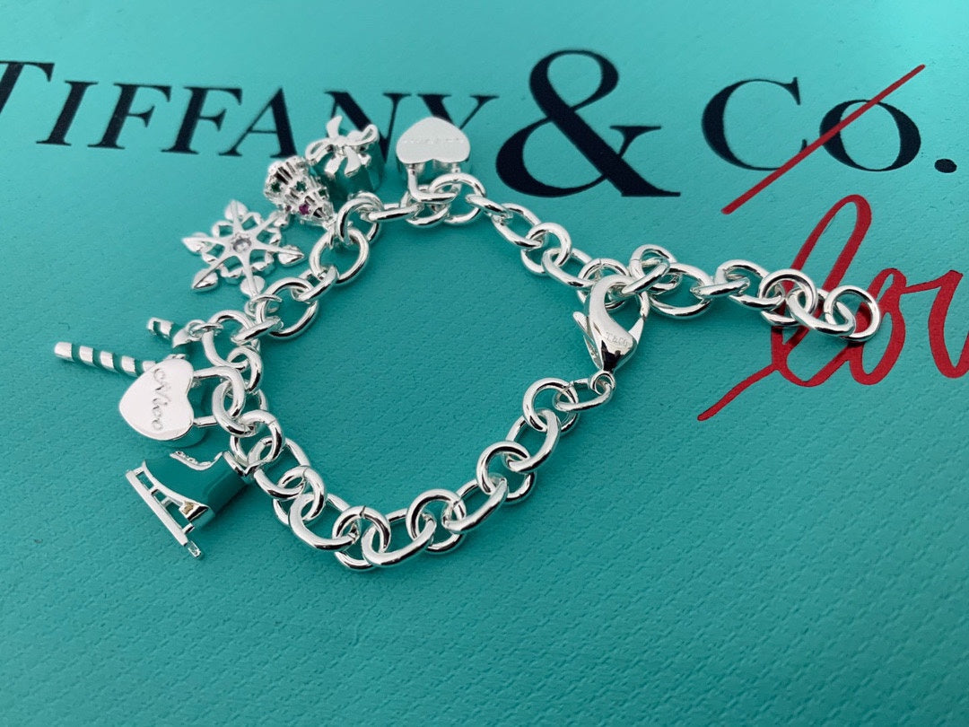 Tiff Christmas Tag Bracelet
