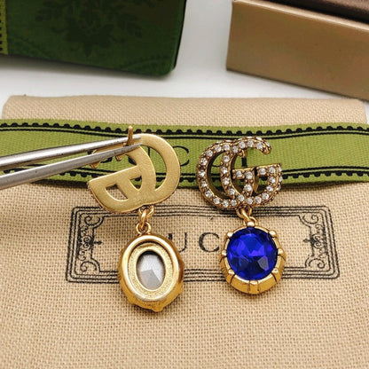 GG Blue Crystal Earrings