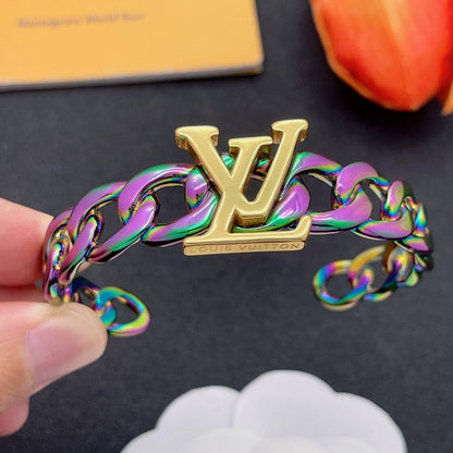 Louis Monogram Purple Cuff Bracelet