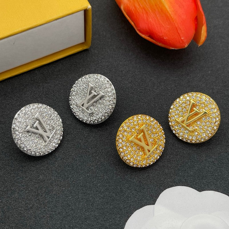 Louis Diamond Round Earrings