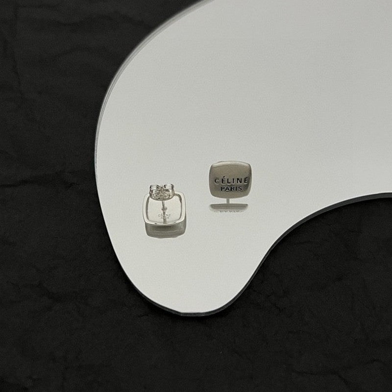 CE White Gold Earrings