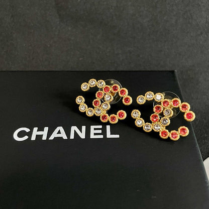 CC Red Crystal Earrings
