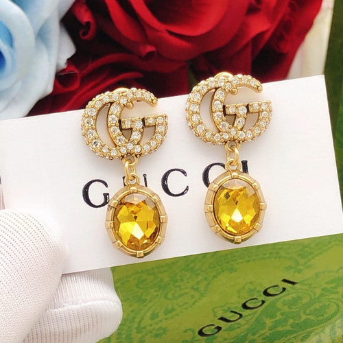 GG Yellow Crystal Earrings