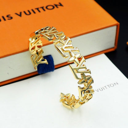 Louis Monogram White Gold Bracelet